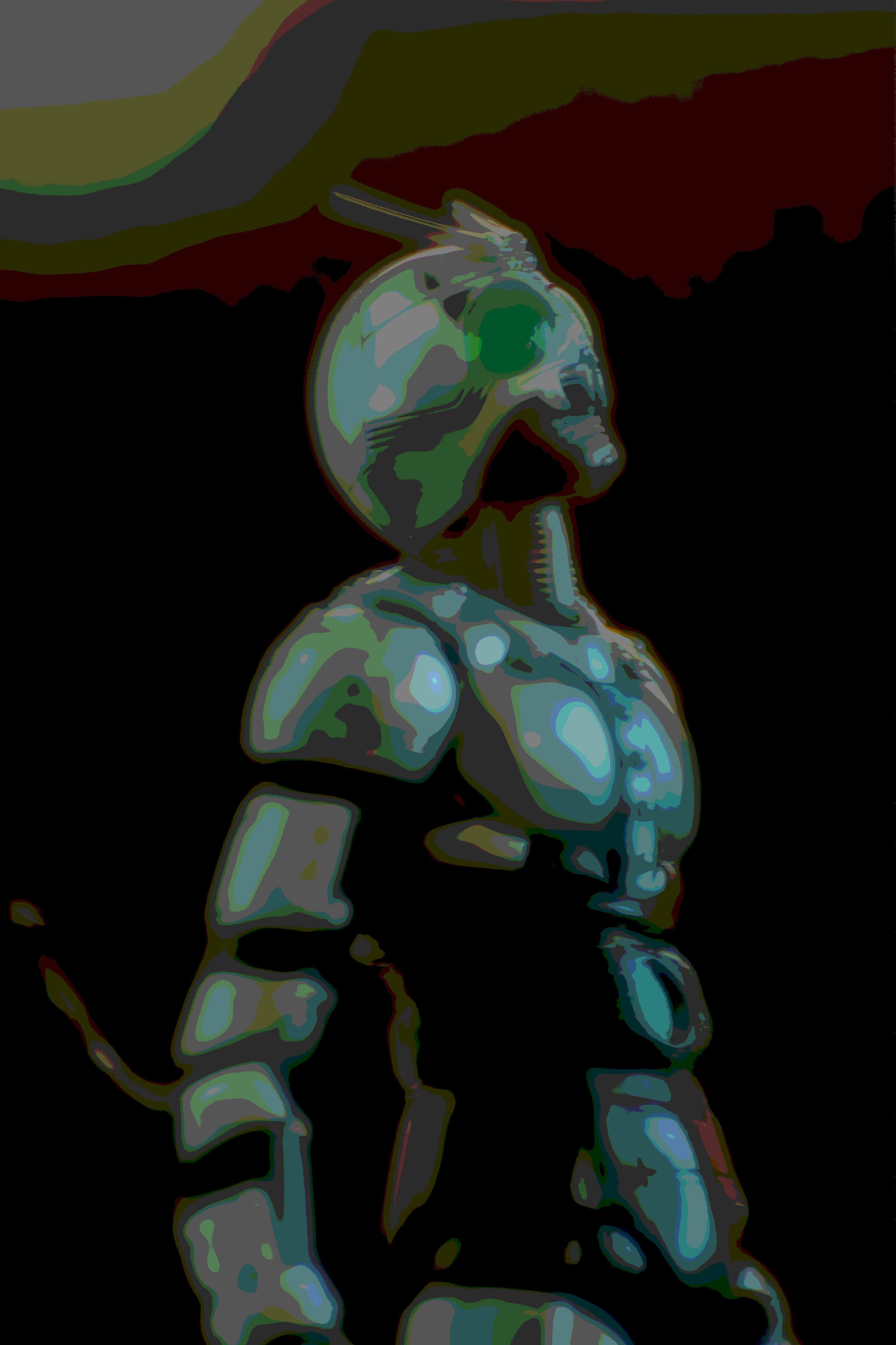 Retro tin robot