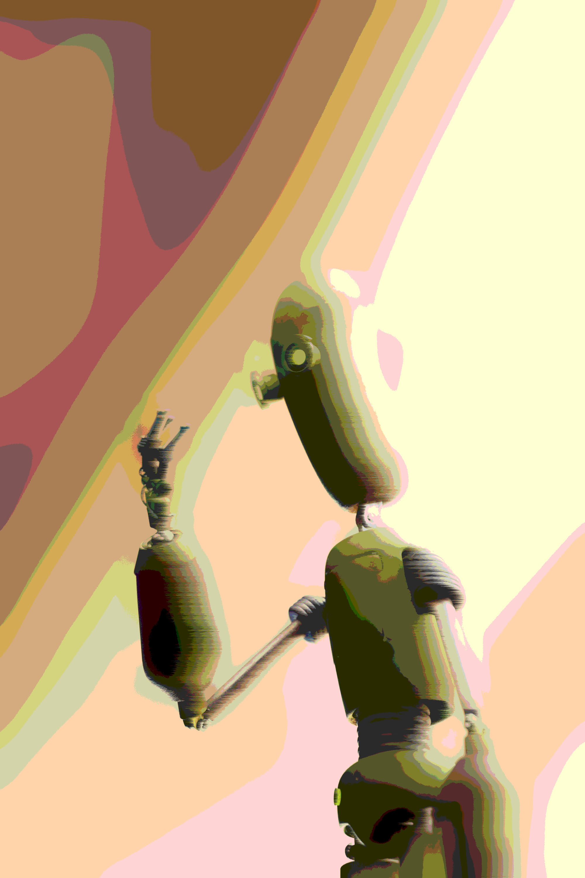 Conceptual crimson robot